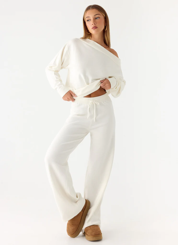Pantaloni in Maglia Sherlee - Bianco