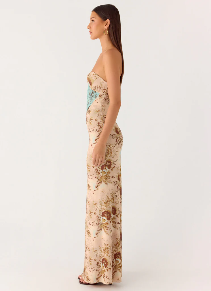 Abito Maxi Senza Spalline React – Desert Blur Abito Maxi Senza Spalline React - Desert Blur