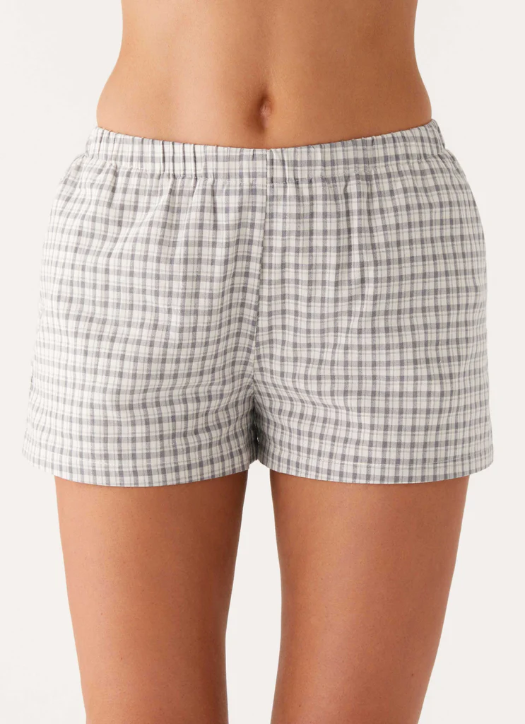 Shorts Adalina - Grigio a Quadretti