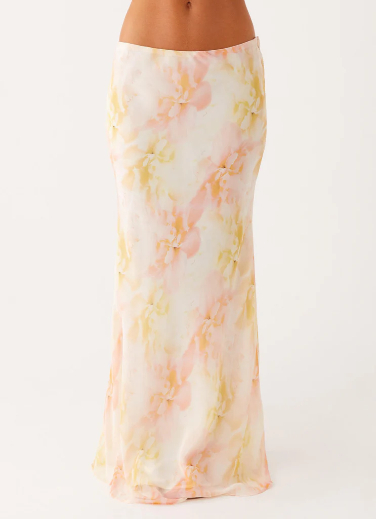 Minigonna Maxi in Chiffon Harlow - Stampa Floreale