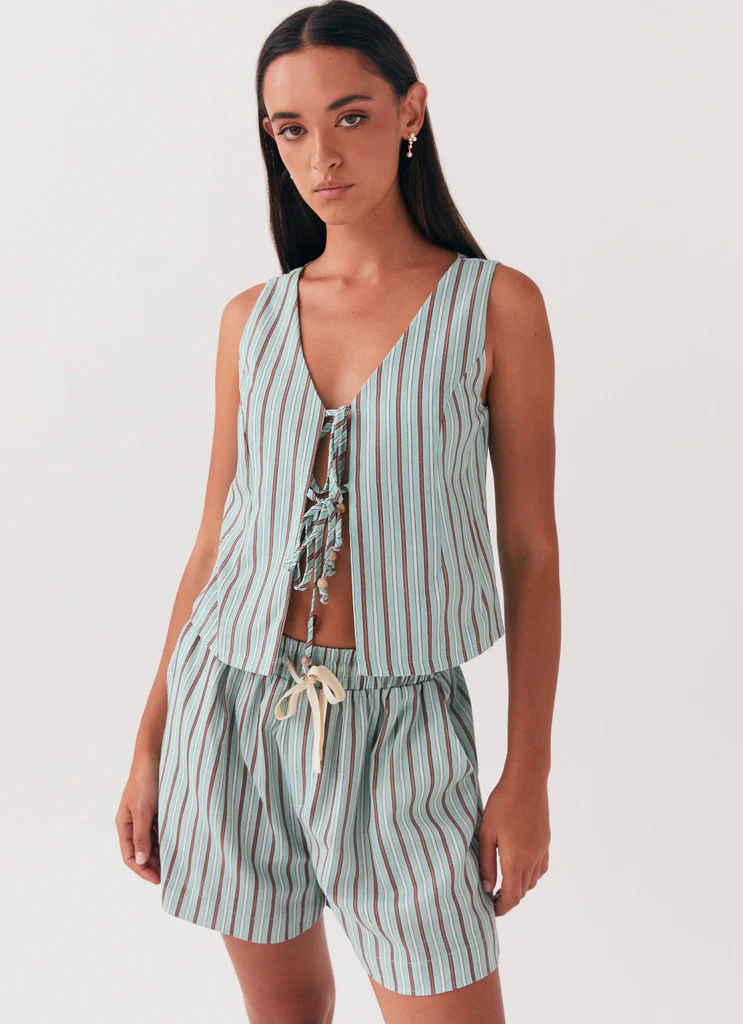Pantaloni in Lino Allania - Fantasia Costiera