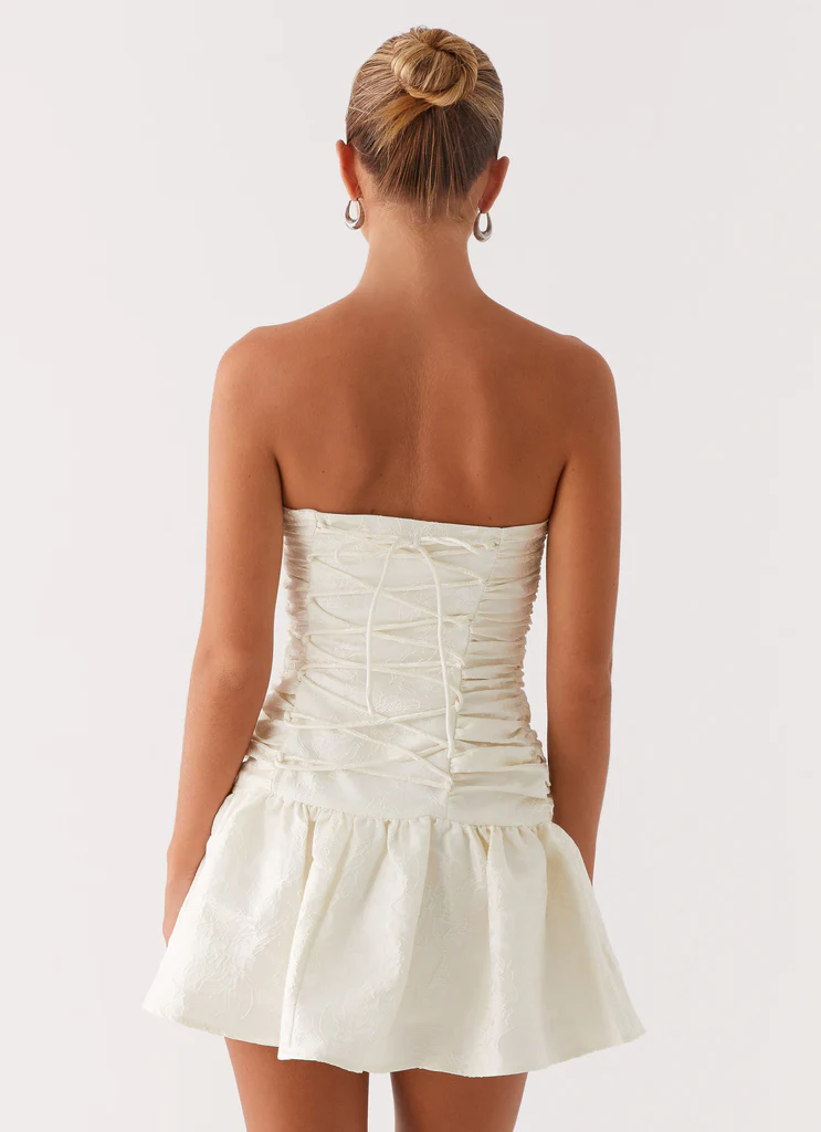 Ray Of Light Mini Dress - Bianco