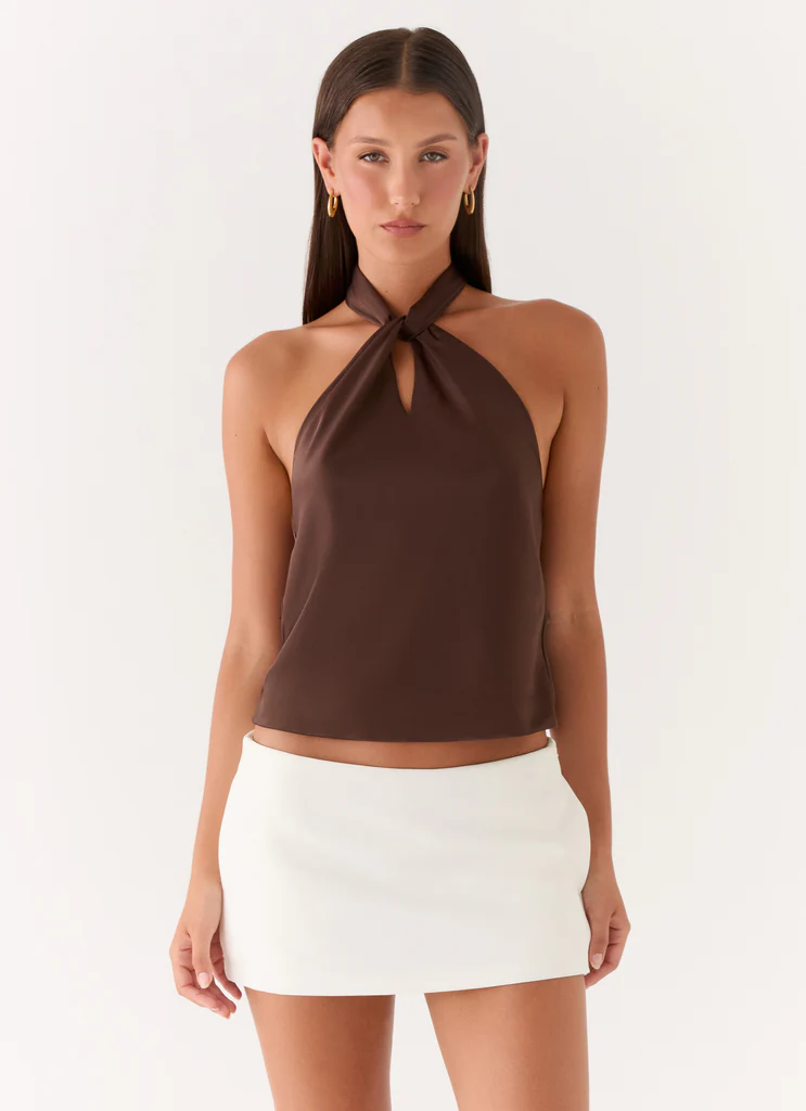 Maddox Scarf Top - Cioccolato