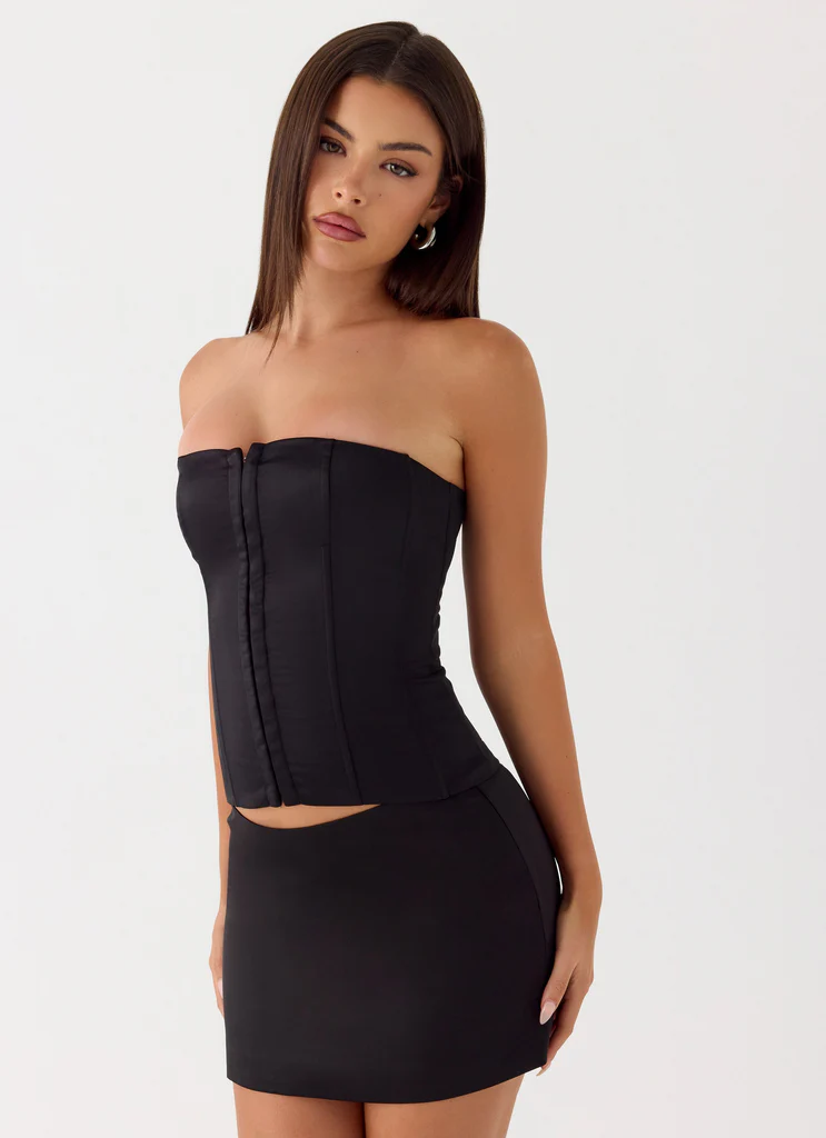 Top Corset Senza Spalline All My Ladies - Nero