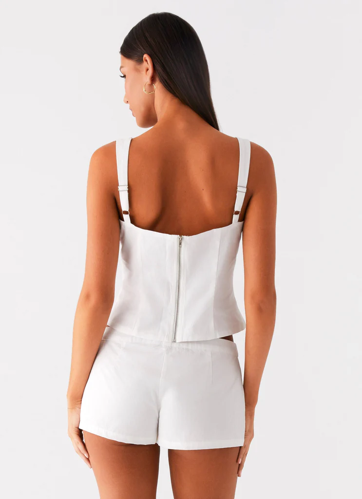 Top Bustier Coastline - Bianco