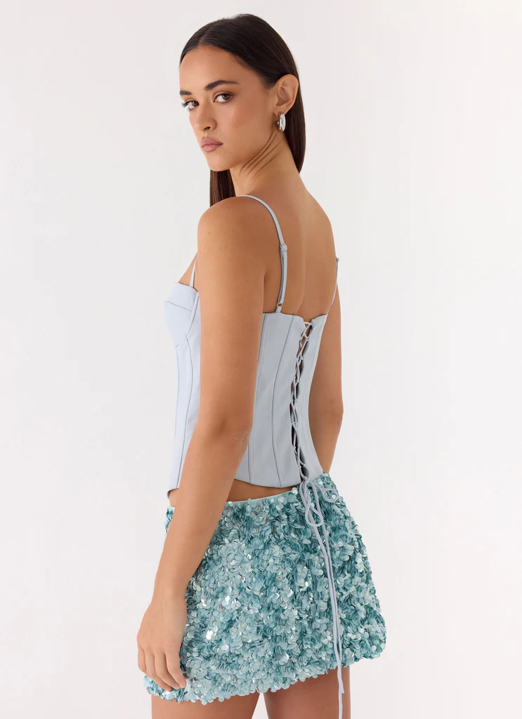 Top Corset Ania - Blu