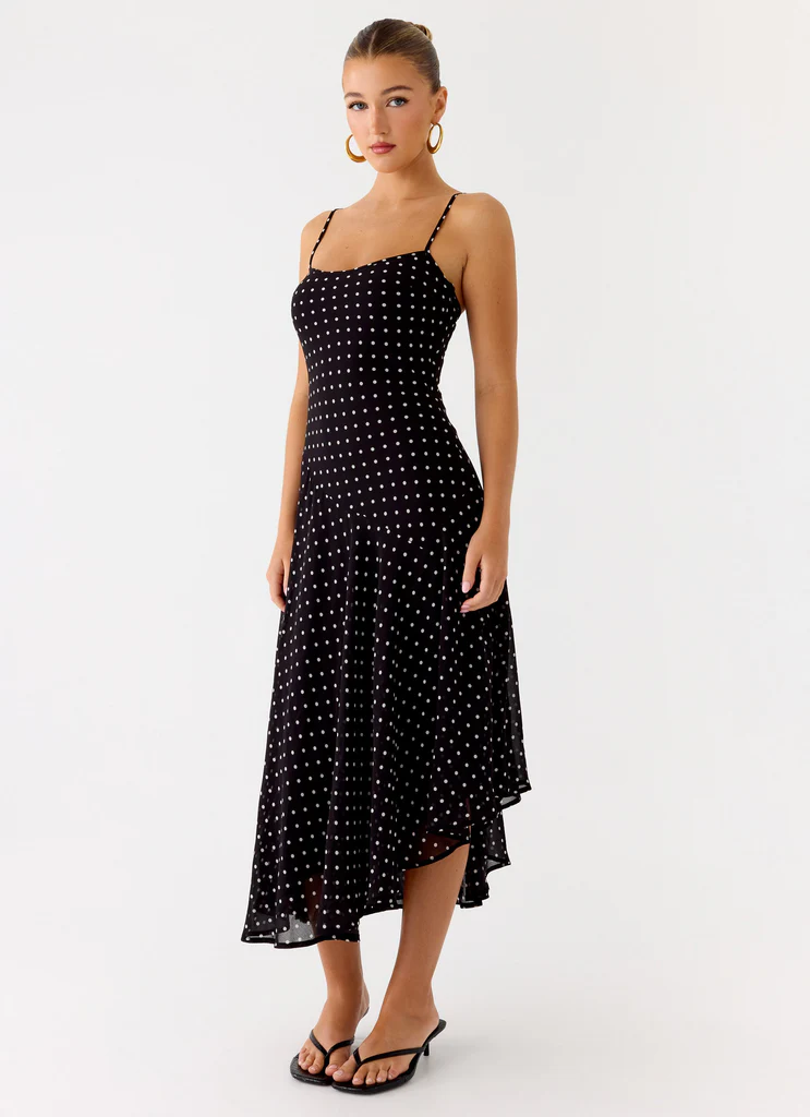 Vestito Midi Keep You Waiting - Puntini neri
