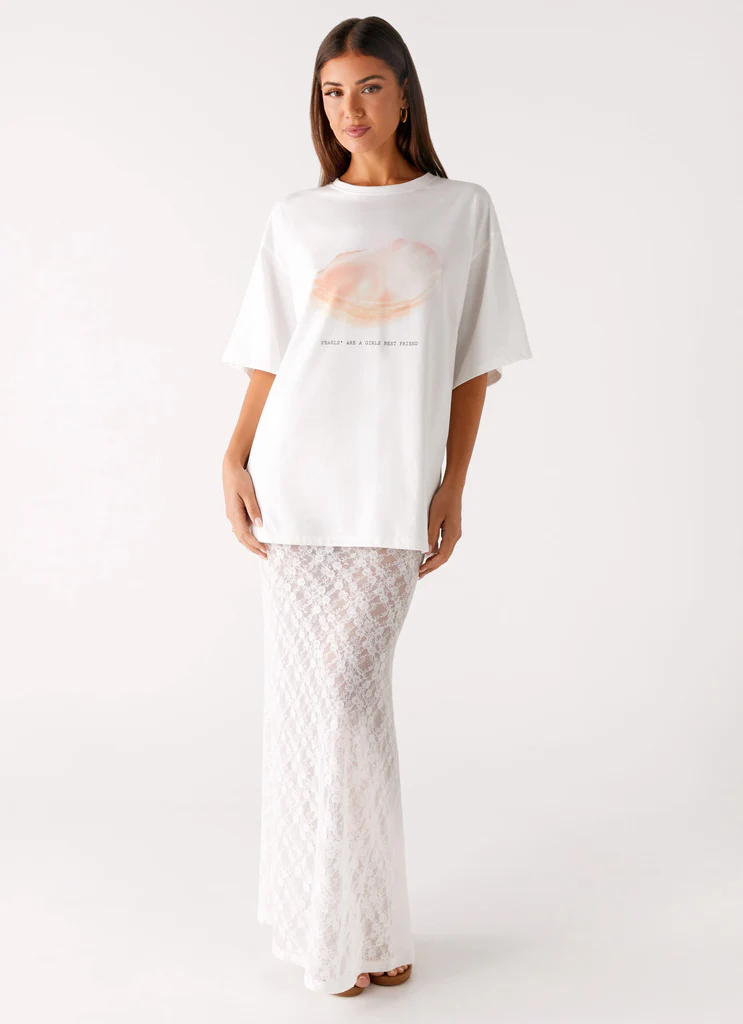 T-shirt Oversized Pearl - Bianco