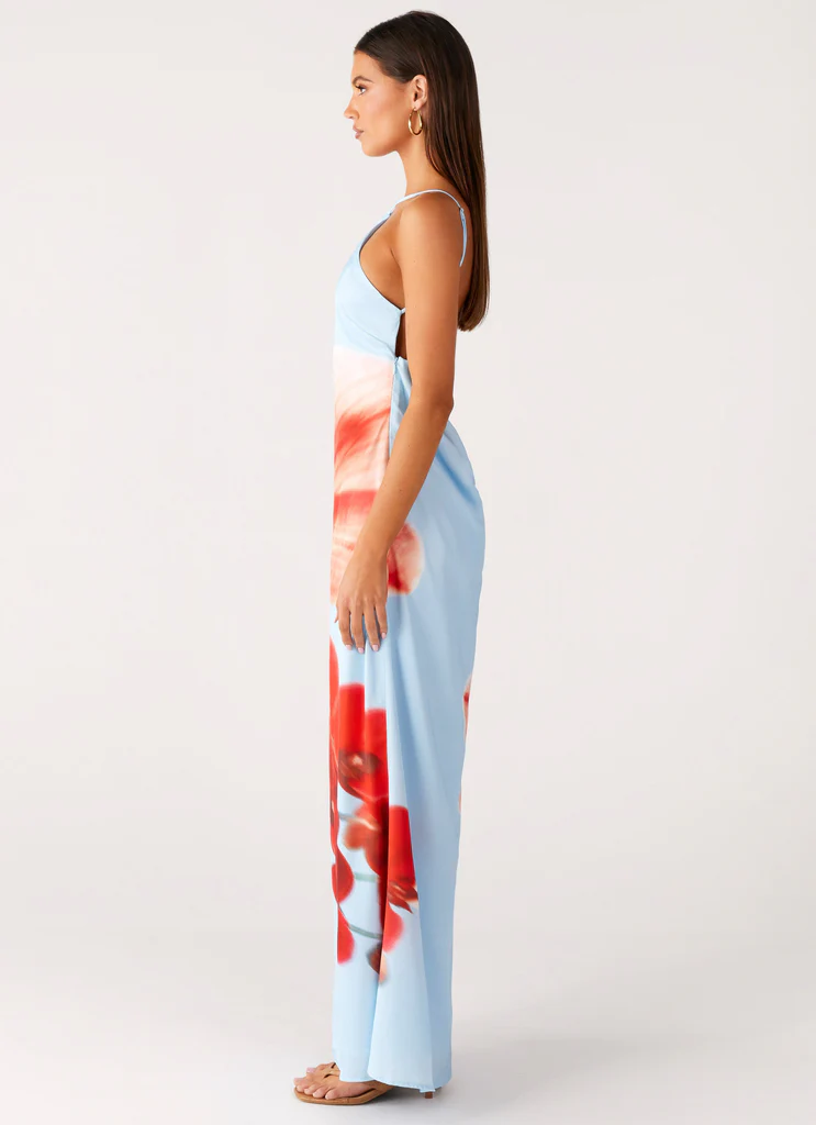 Abito Maxi Chloe - Fiore Turquoise