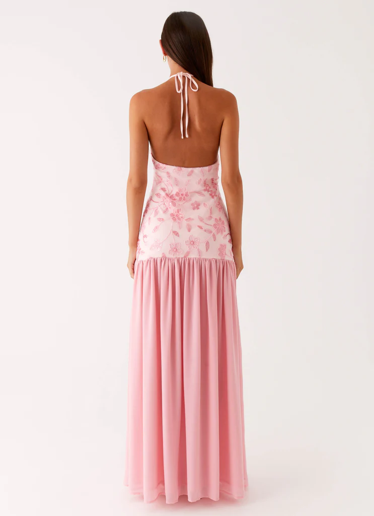 Abito Maxi con Perline Janelle - Rosa