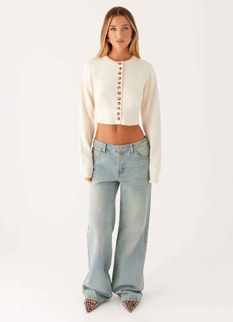 Cardigan A Maglia It's Happening - Avorio