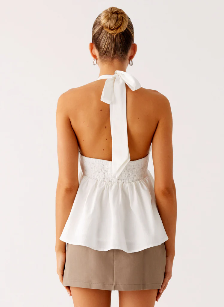Top a Spalline in Cotone Sigala - Bianco