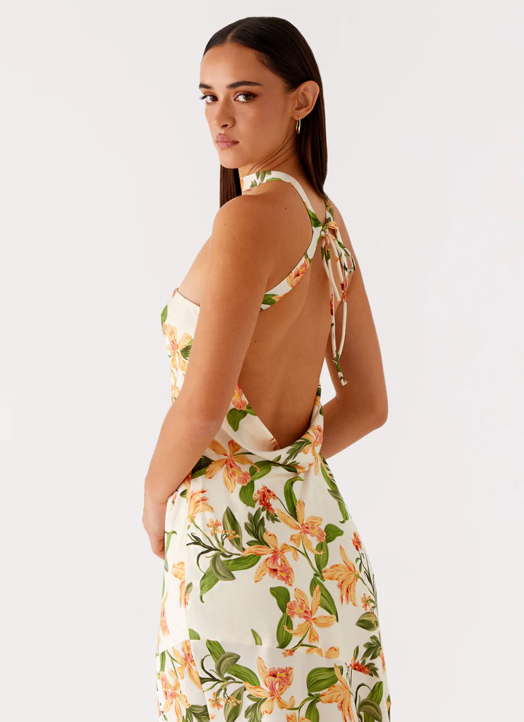 Abito Maxi in Seta Damali - Stampa Floreale