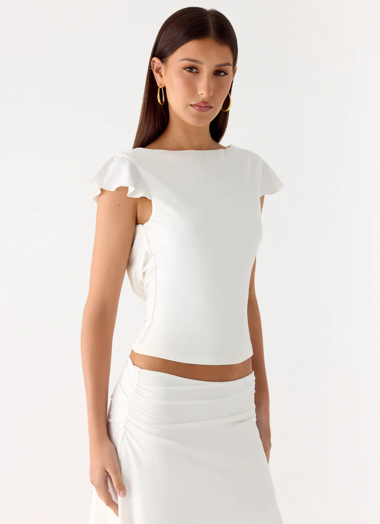 Top Maxina con maniche corte - Bianco