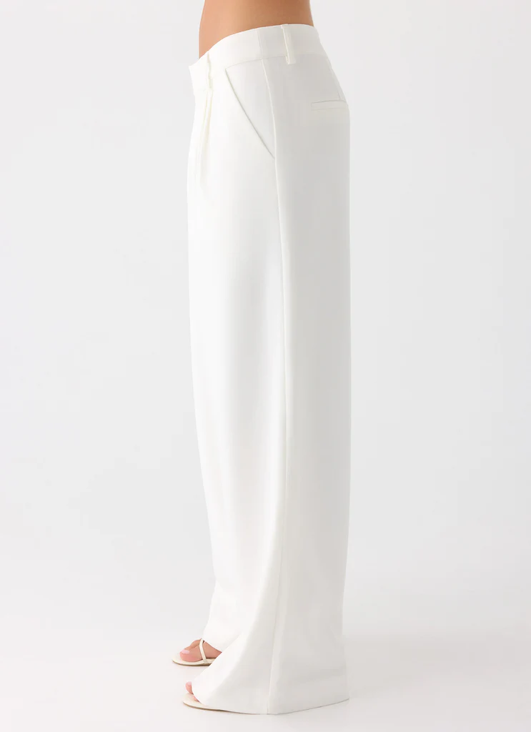 Pantaloni in Tessuto Sartoriale Samuel Low Rise - Bianco