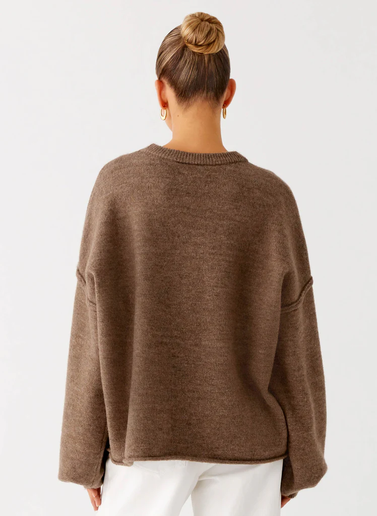 Giacca Larga in Maglia Jack - Tan Marle