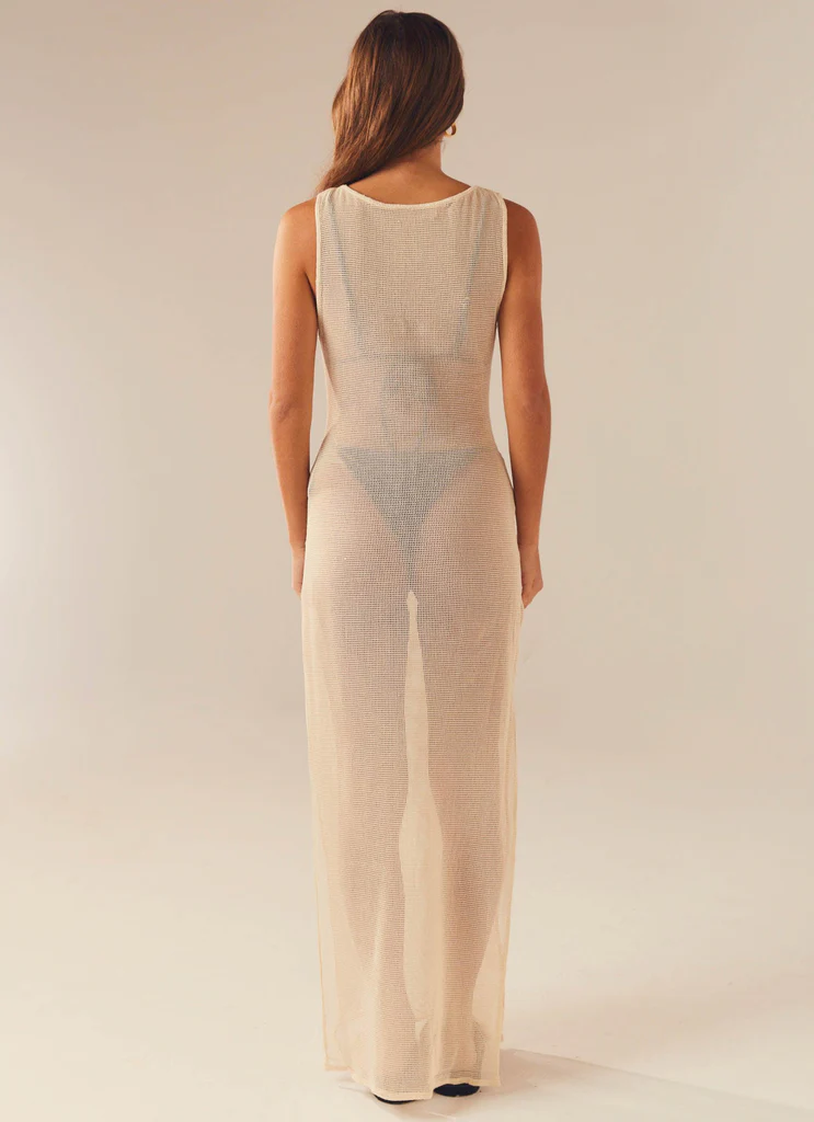Abito Maxi Caught Up - Beige