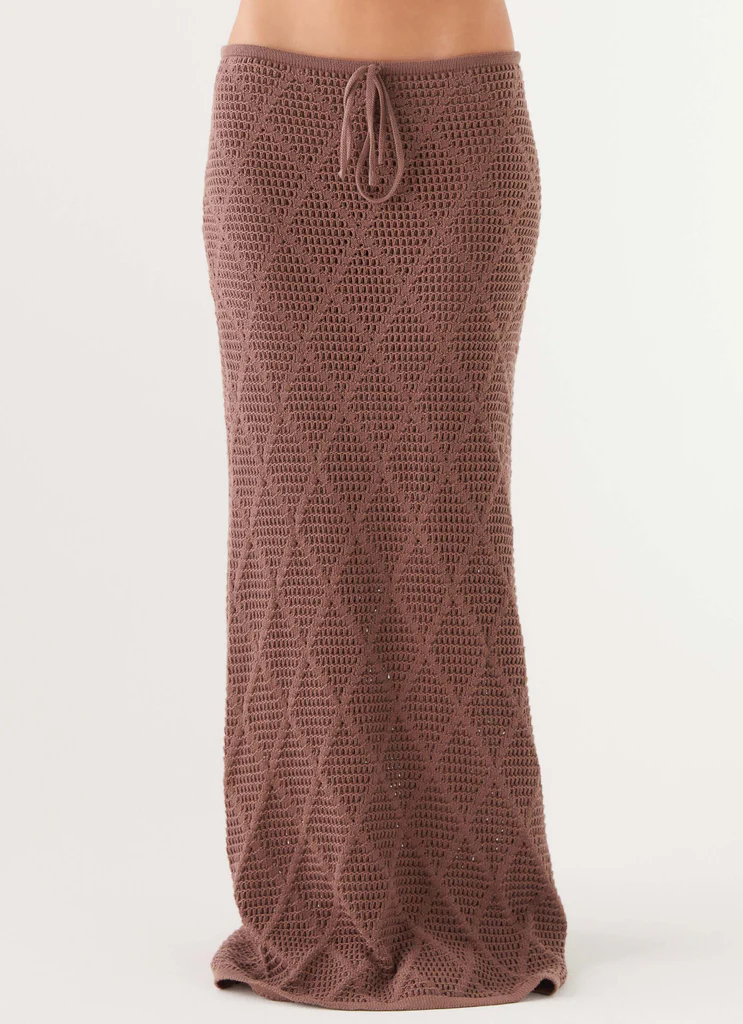 Santonio Crochet Maxi Skirt - Cioccolato
