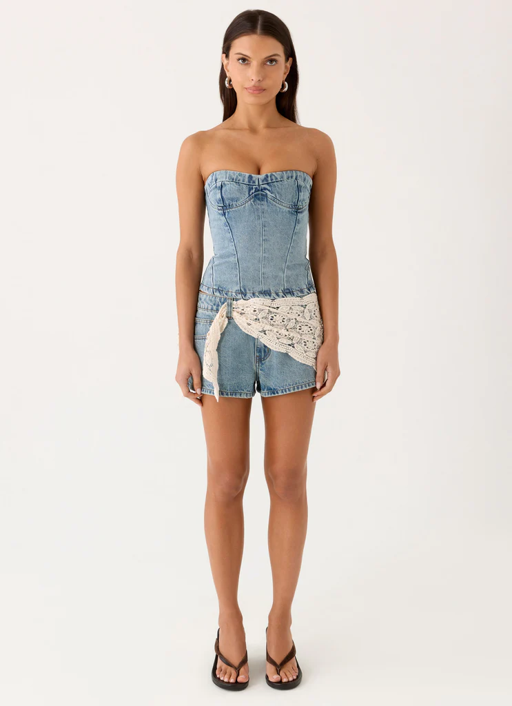 Top Bustier Vianna Denim - Denim Autentico