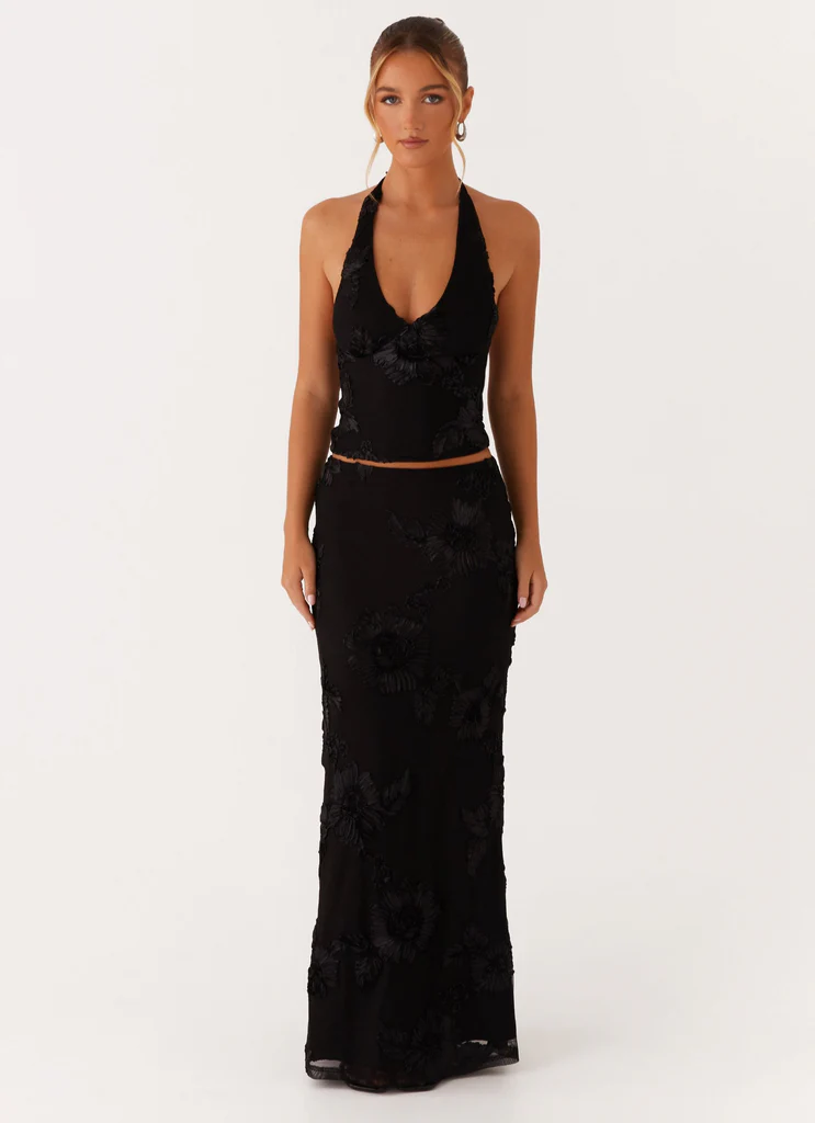 Radiate Maxi Skirt - Nero