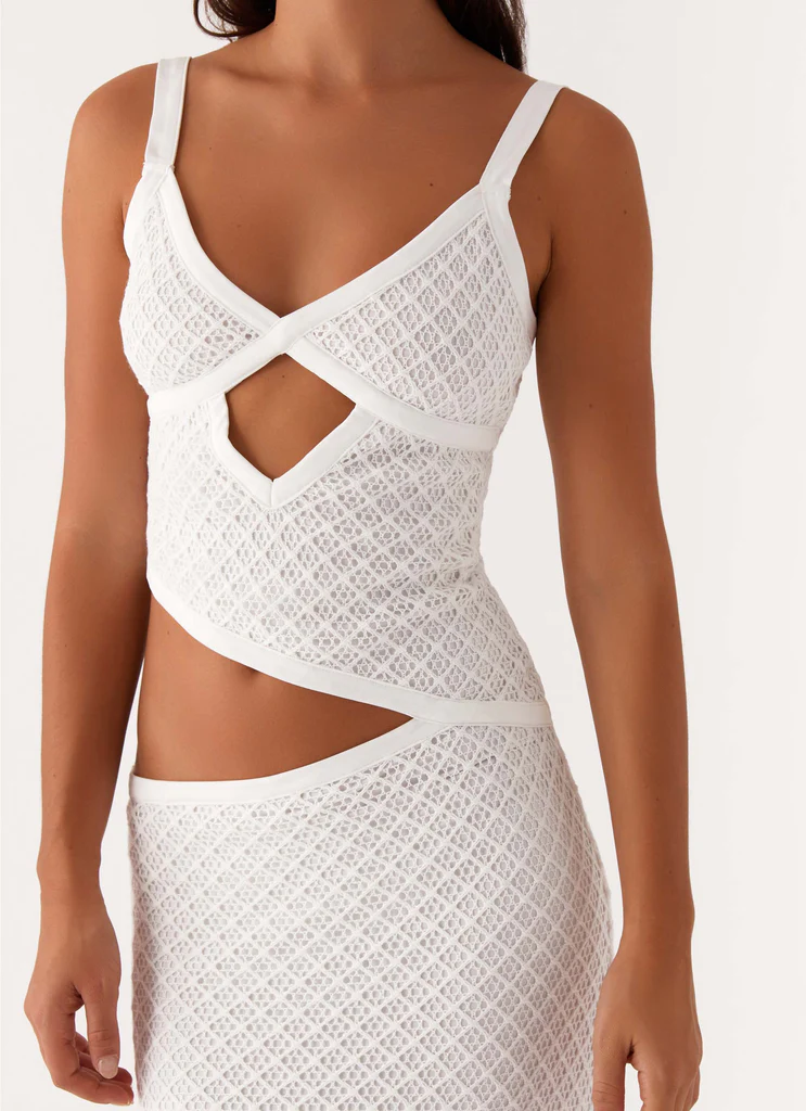 Abito Maxi Jocelyn - Bianco in Pizzo