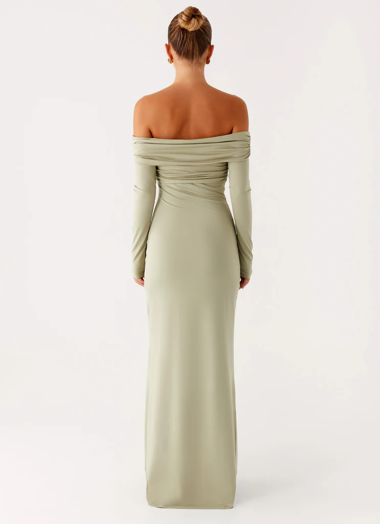 Vestito Maxi a Maniche Lunghe Marla - Salvia