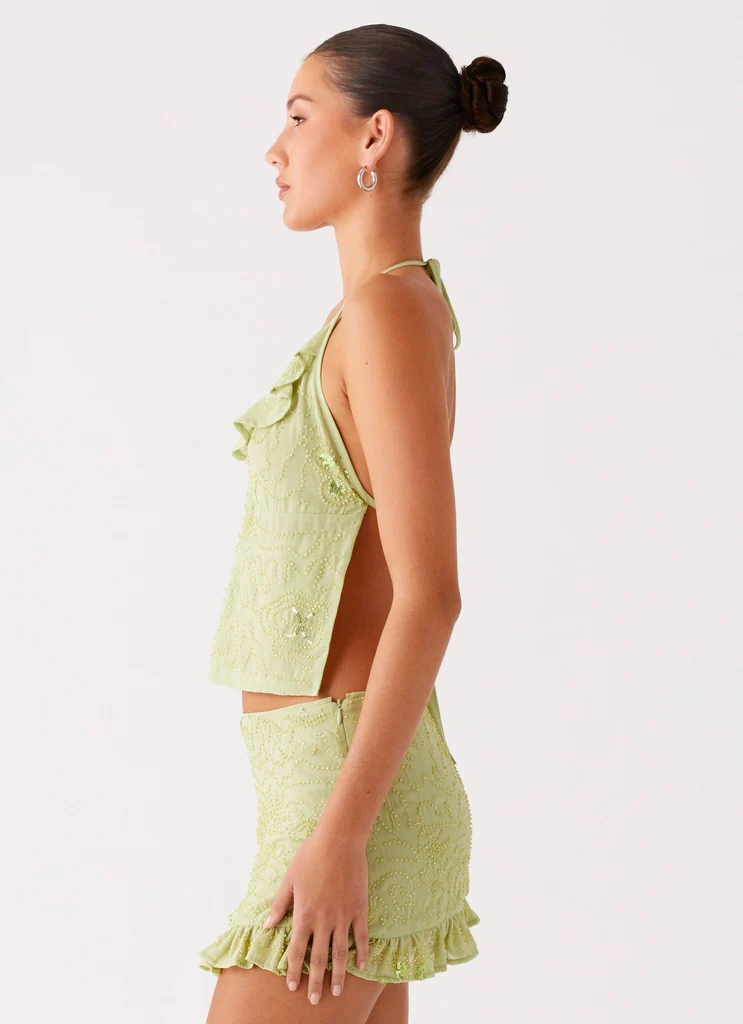 Top a spallina con perline Savoir - Mint