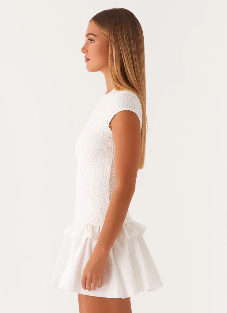 Mini Vestito Romanticismo Senza Speranza - Bianco