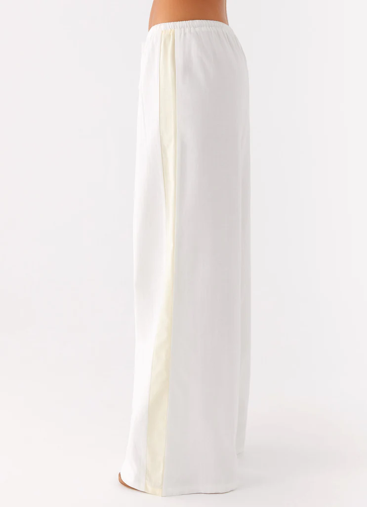 Pantaloni con cordoncino Oska - Bianco