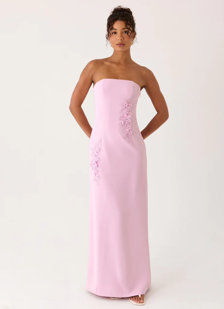 Abito Maxi Senza Spalline Monelise - Rosa