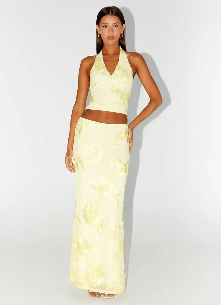 Top a Spalline Radiante - Giallo