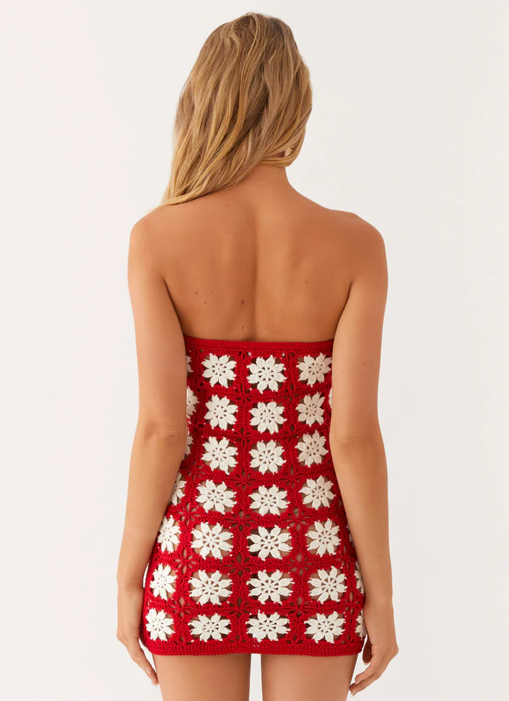 Vestito Mini in Pizzo Sabrina – Rosso Vestito Mini in Pizzo Sabrina - Rosso