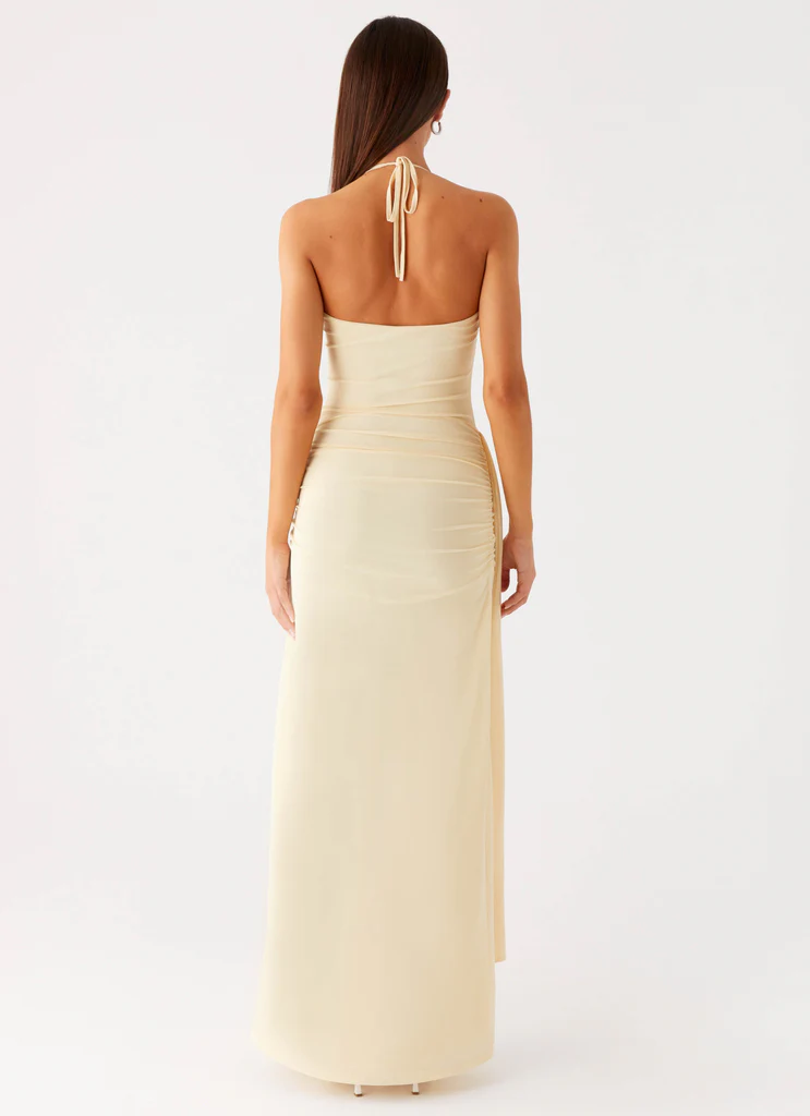 Abito Maxi con Spalline Signal - Giallo Sole