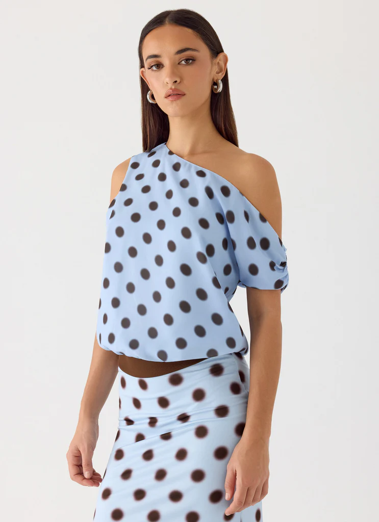 Stick Around Top - Punto Blu Mocha