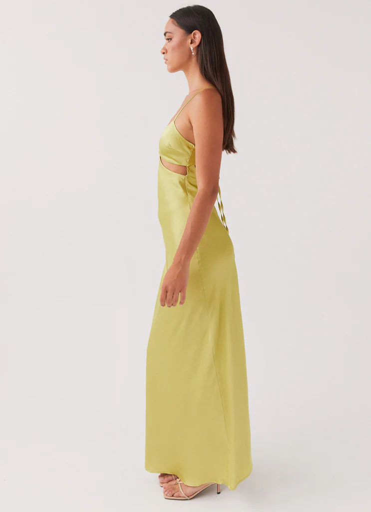 Abito Maxi con Tagliature Raylie - Verde Giallastro