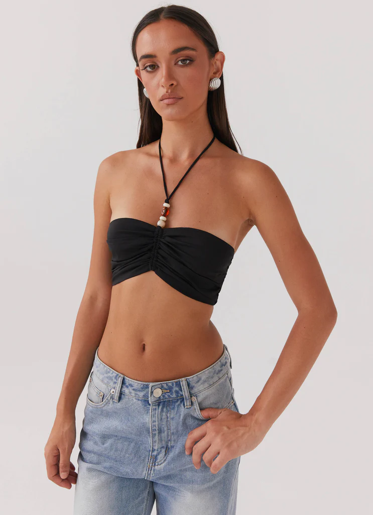 Top Paillettes Greta - Nero