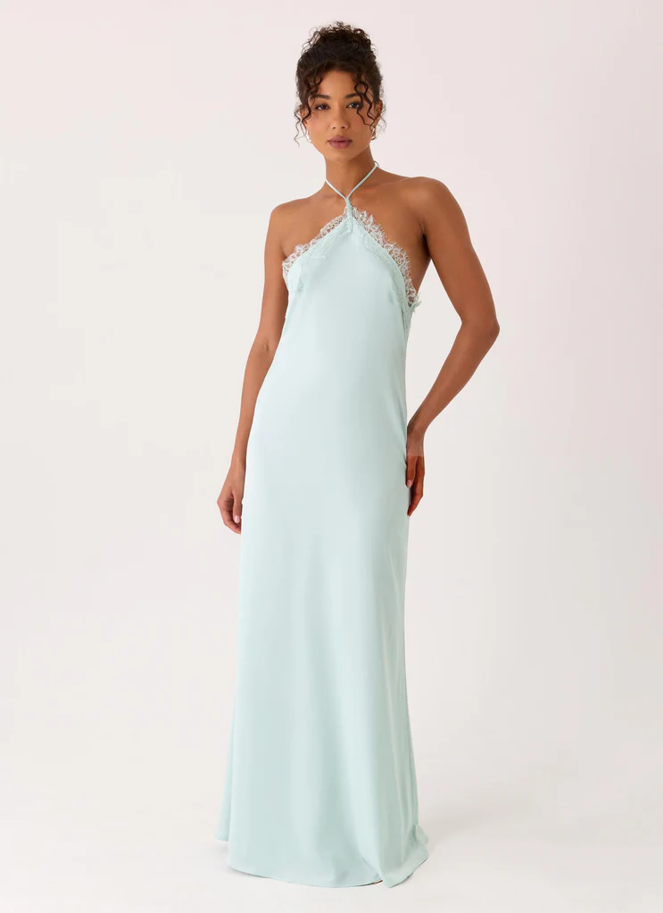 Abito Maxi a Spalline Samaria - Azzurro