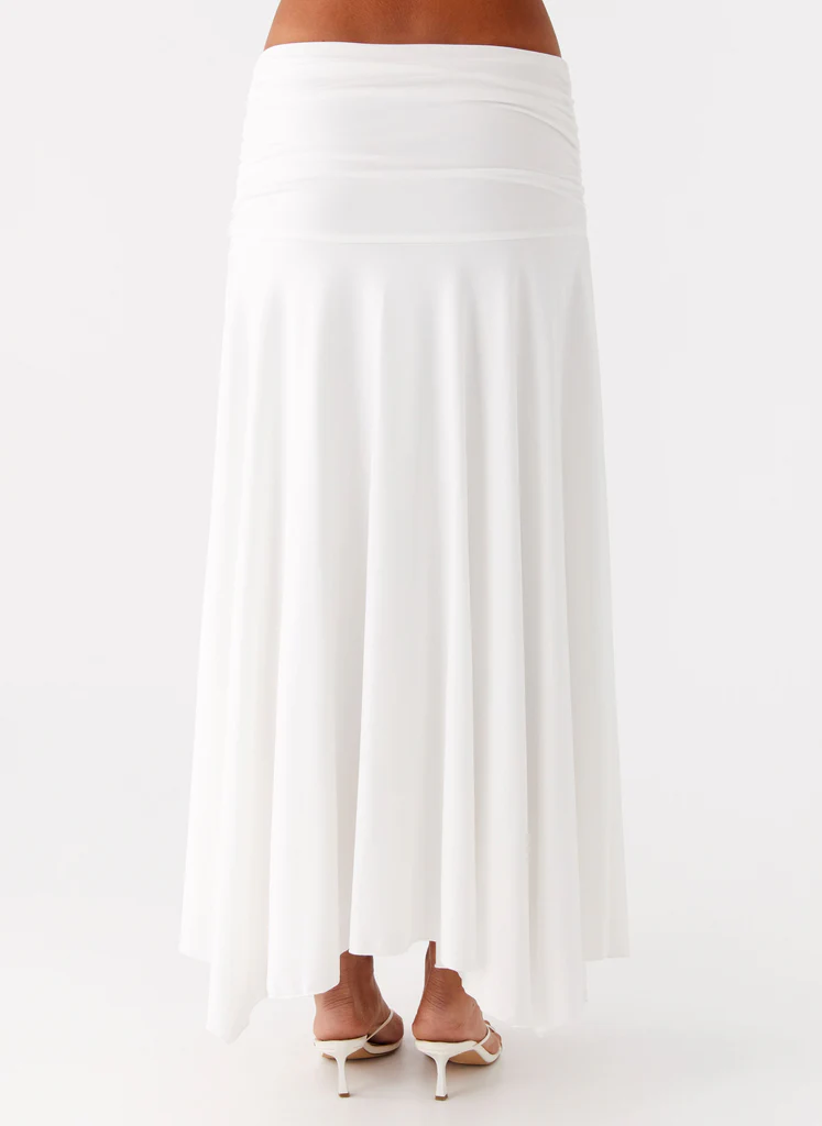 Skirt Maxi Ruches Liana - Bianco