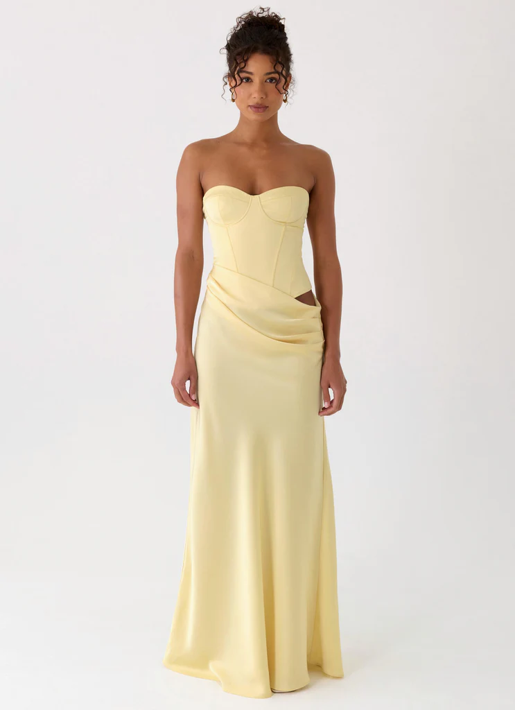 Abito Maxi Corset Emory - Giallo