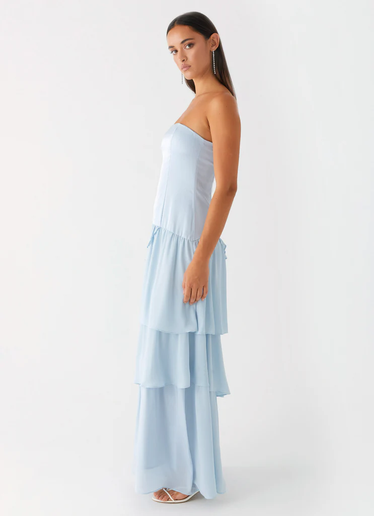 Our Story Maxi Dress - Blu Pastello