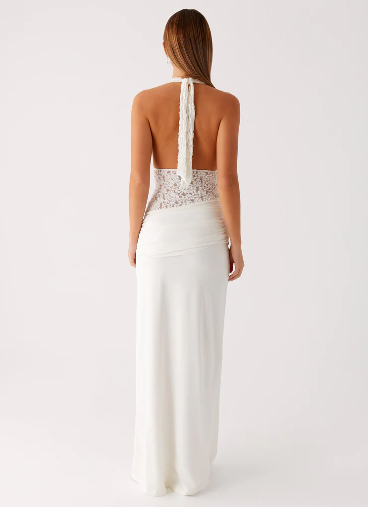 Miri Halter Maxi Dress - Avorio