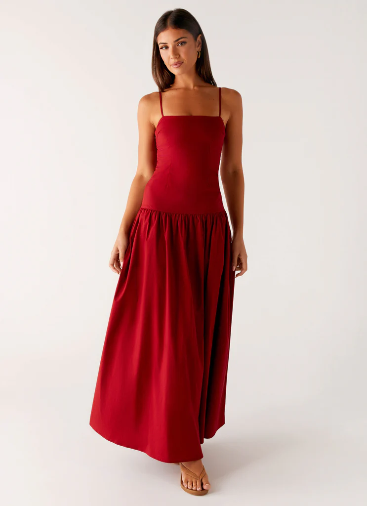 Vince Cami Maxi Dress - Rosso Scuro