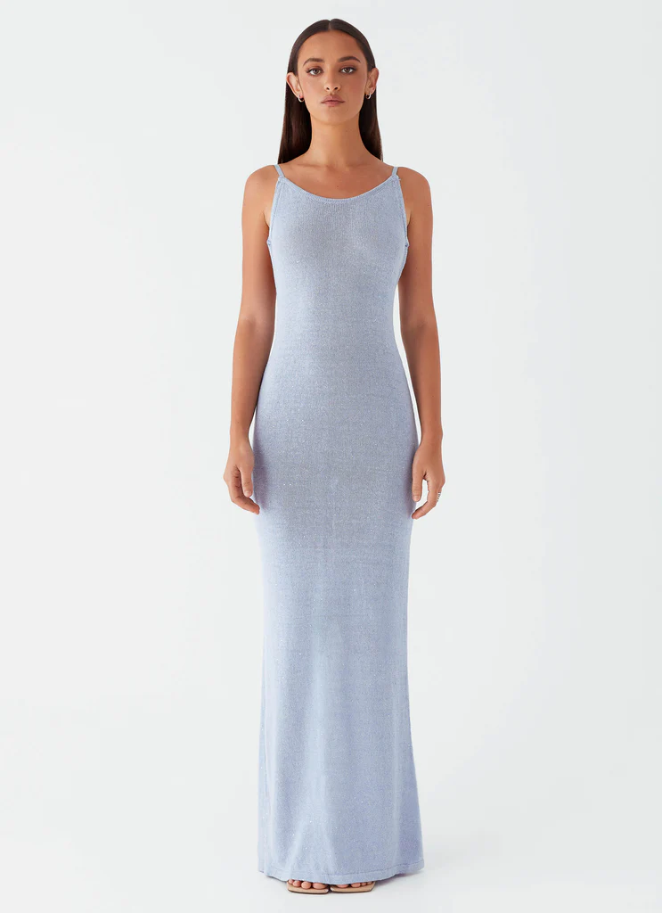 Abito Maxi Scarlett Steel - Azzurro Polvere