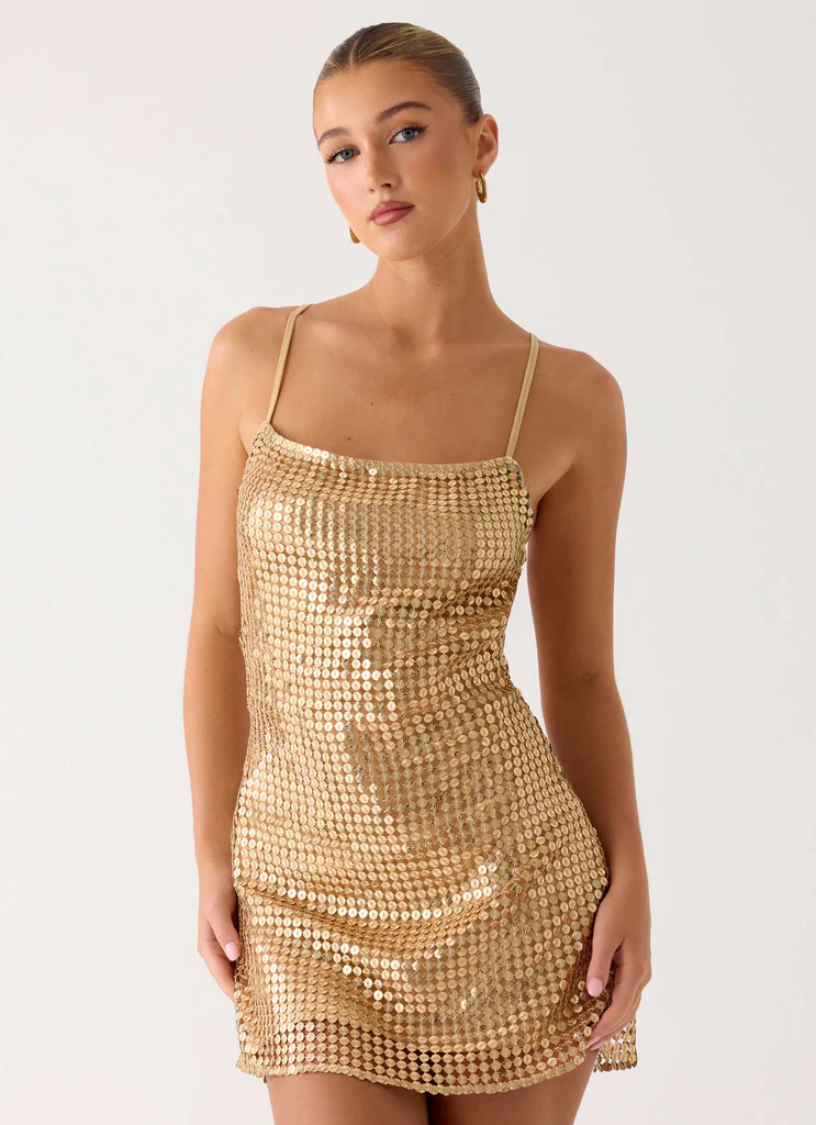 Kaitlin Mini Vestito - Oro
