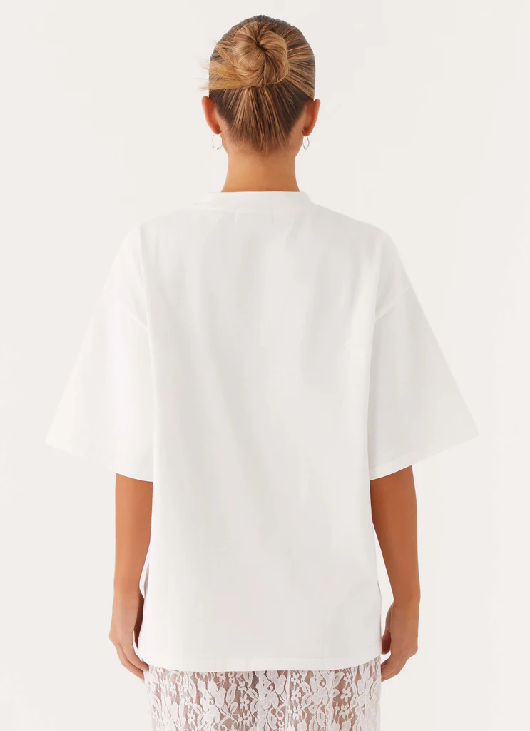 T-shirt Oversized Firmato - Bianco