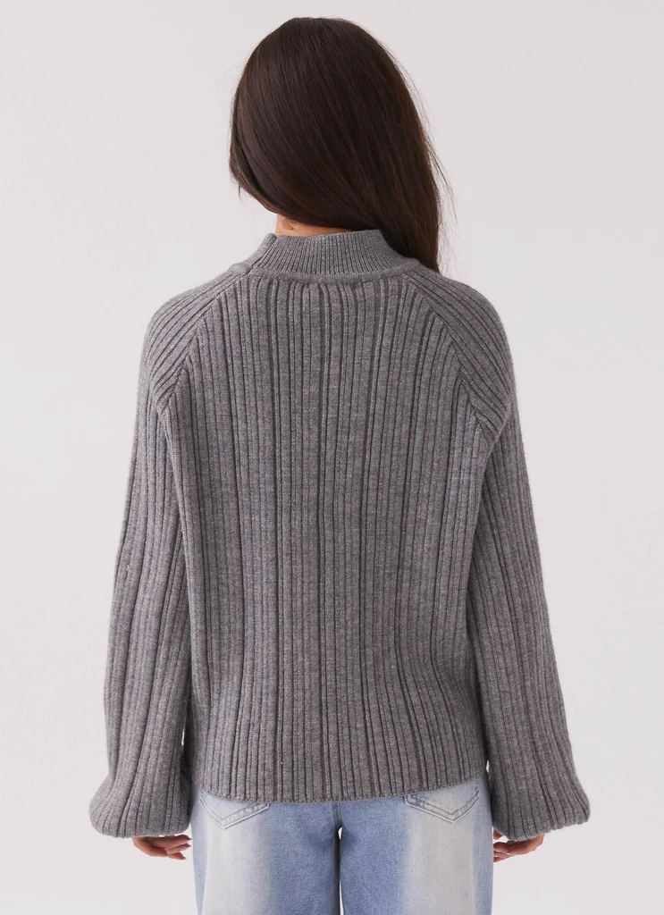 Pullover in Maglione Riley - Grigio Tempesta