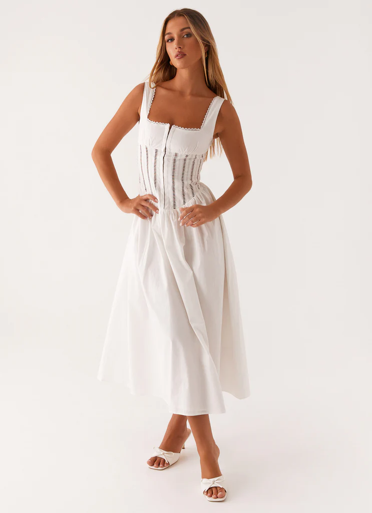 Vestito Midi in attesa di te - Bianco