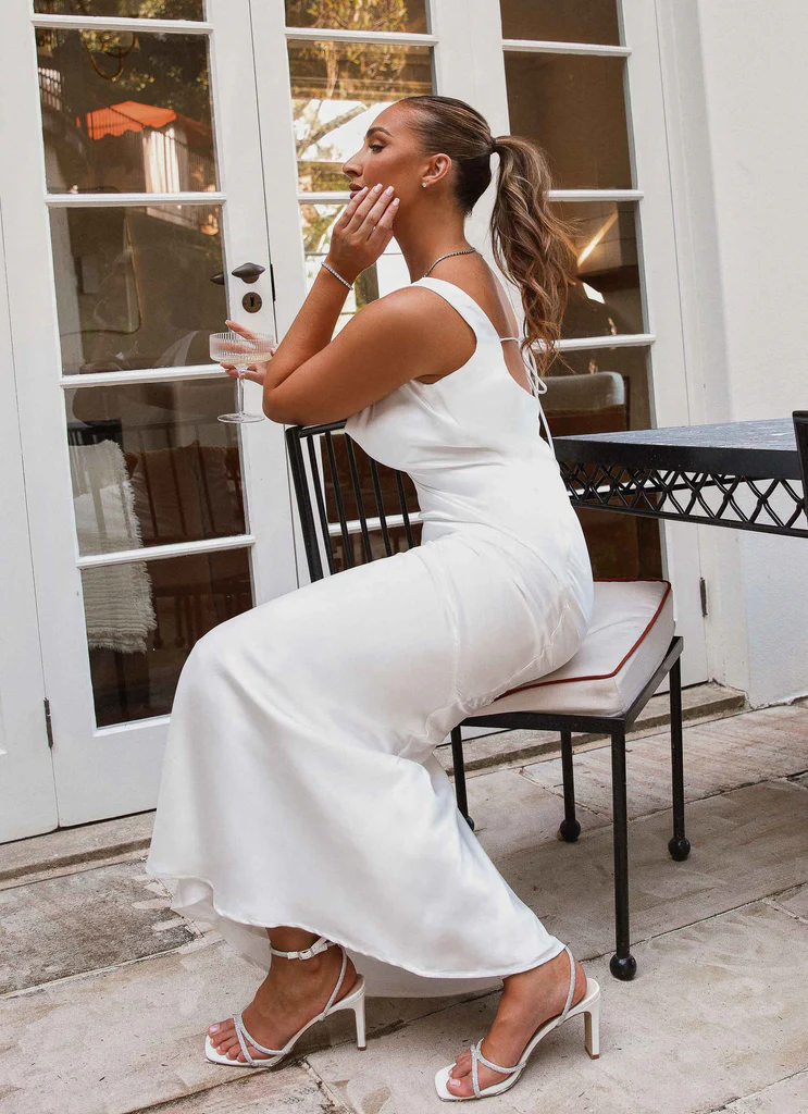 Vestito Maxi in Seta Be Mine - Bianco Puro