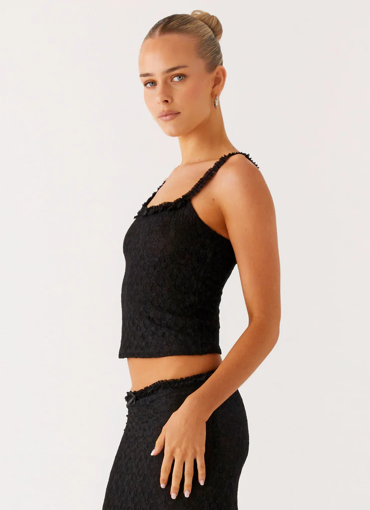 Top a camiciere Ophira - Nero