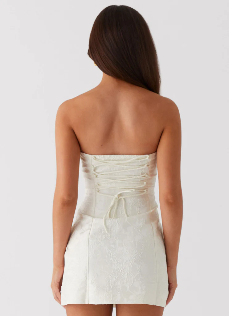 Vestito Mini Senza Spalline Eternity - Avorio